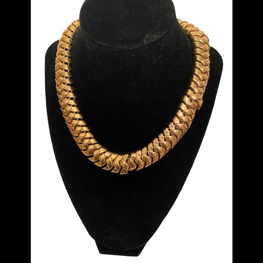 Vintage Cross-Weave Choker Necklace